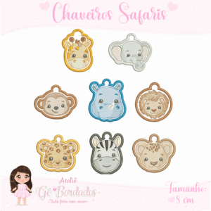 Chaveiros e Apliques Safaris