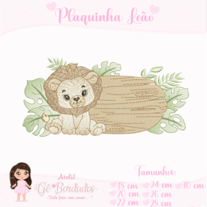 Plaquinha Leão-Menino