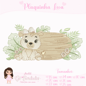 Plaquinha Leoa-Menina