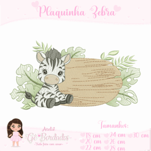 Plaquinha Zebra-Menino