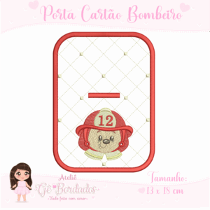 Porta Cartão-Bombeiro