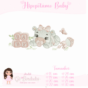 Hipopótamo Baby-Menina