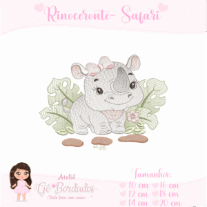 Rinoceronte Safari-Menina