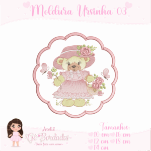 Moldura Ursinha Cute 03
