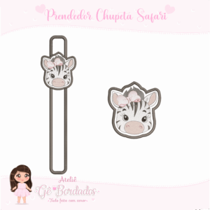 Prendedor de Chupeta Safari 7-Menina