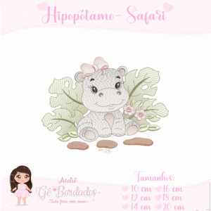 hipopótamo Safari-Menina